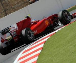 пазл Фернандо Алонсо - Ferrari - Сильверстоун 2010